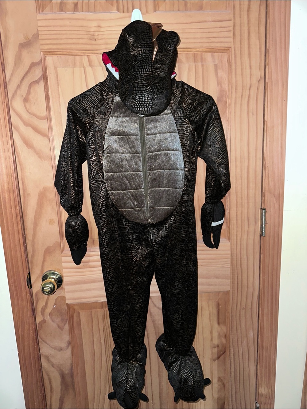 Children's Black Dragon Costume with Hood